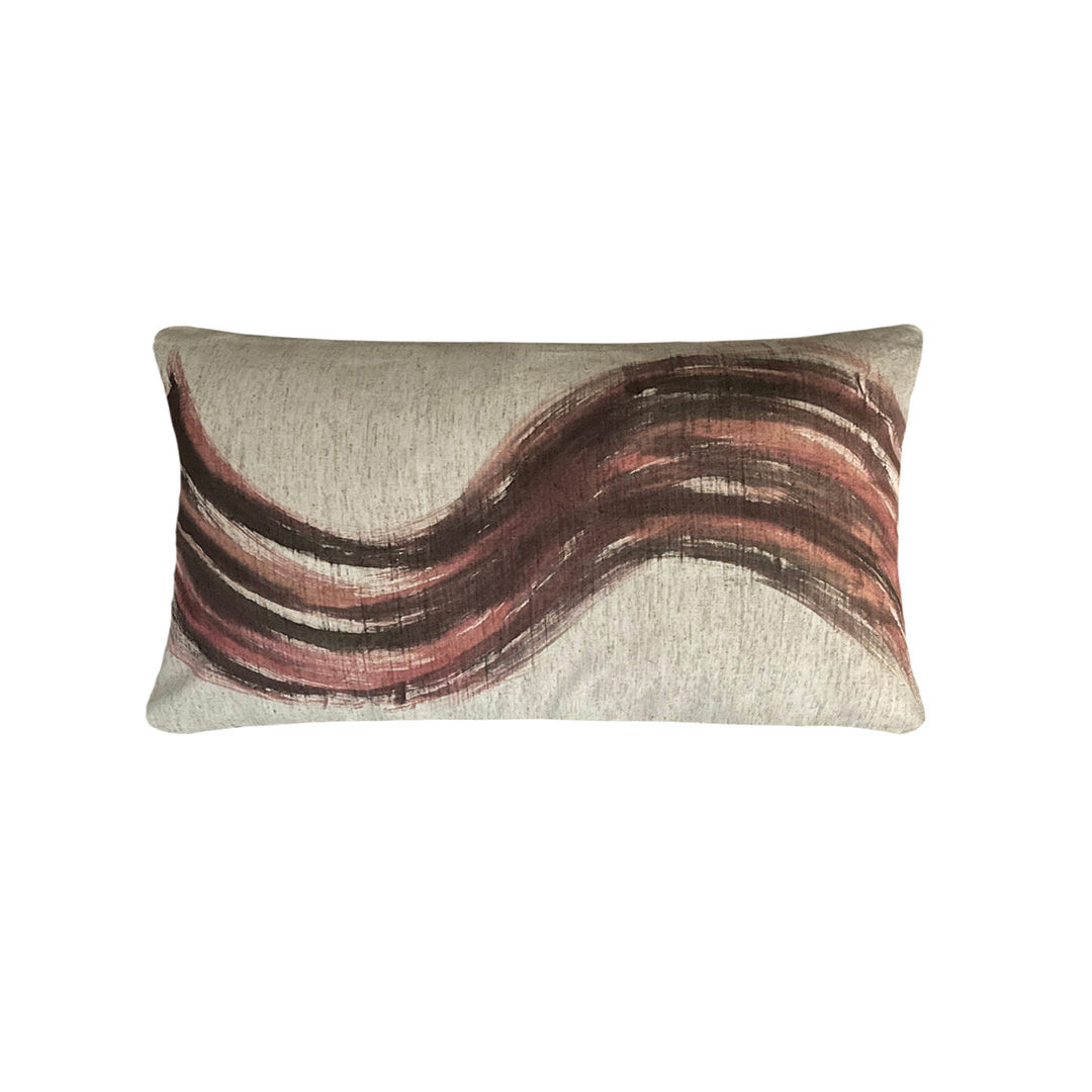 Cushion, cushion cover, kussen 100% handloom linen Buwang copper 40x60 cm